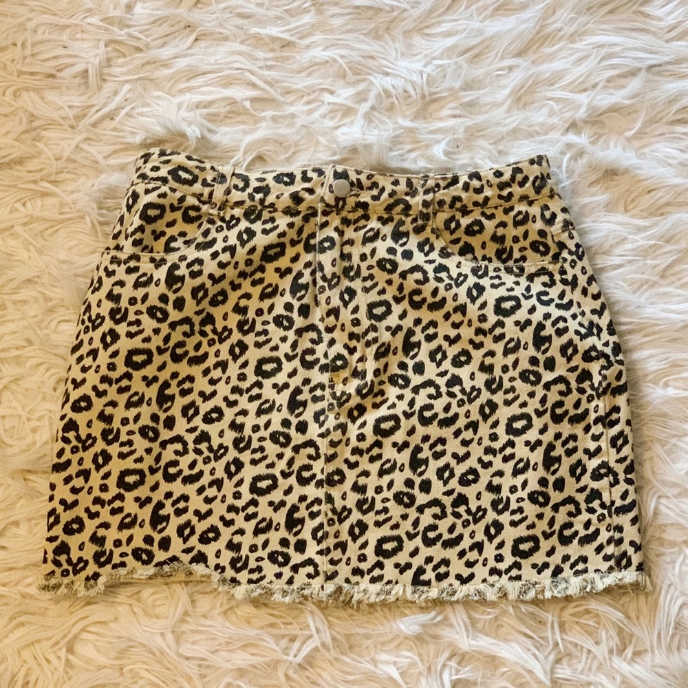 Cheetah print skirt
